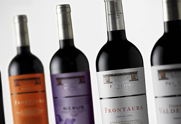 De wijnen van Nexus en Frontaura met o.a. de rode Crianza wijn